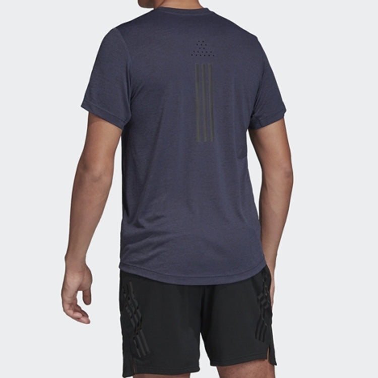 adidas CHILL TEE M Training Sports Short Sleeve Blue FL8580
