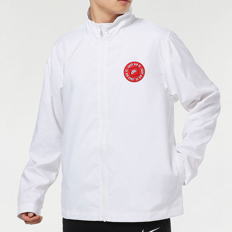 Men's Nike Logo Printing Sports Jacket White DA0580-100
