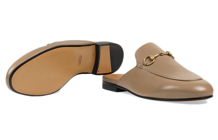(WMNS) Gucci Princetown Leather Slipper 'Brown Leather' 423513-C9D00-2606