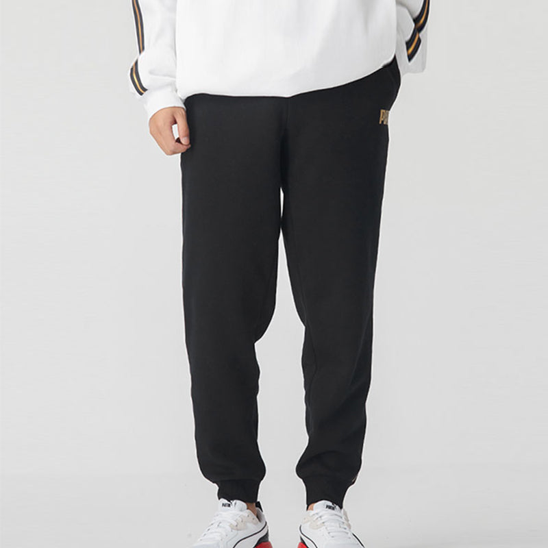 PUMA Metallic Nights Tape logo Printed Knitting Sports Trouser Men Black 587142-01