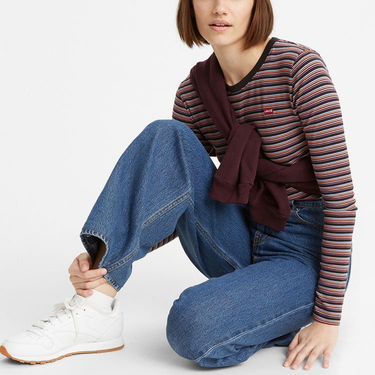 Levis Series Stripe Knit Long Sleeves Colorblock T-Shirt 69555-0021