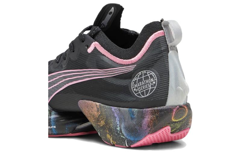 (WMNS) PUMA Fast-R Nitro Elite 'Black Pink Multicolor' 378466-01