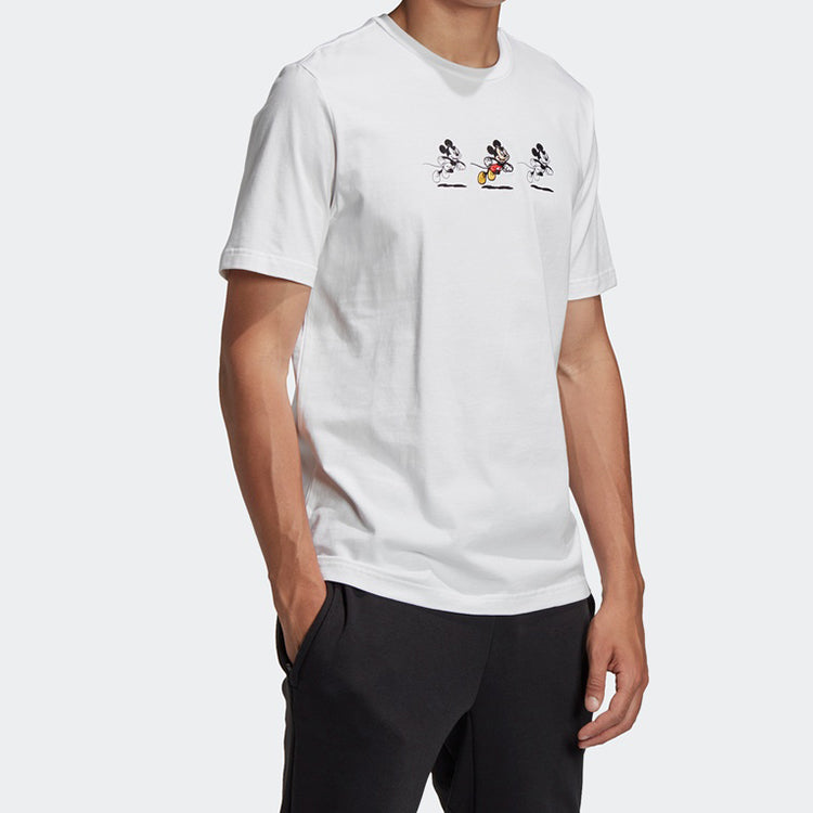 adidas Disney Mickey Pattern Short Sleeve White GL2224