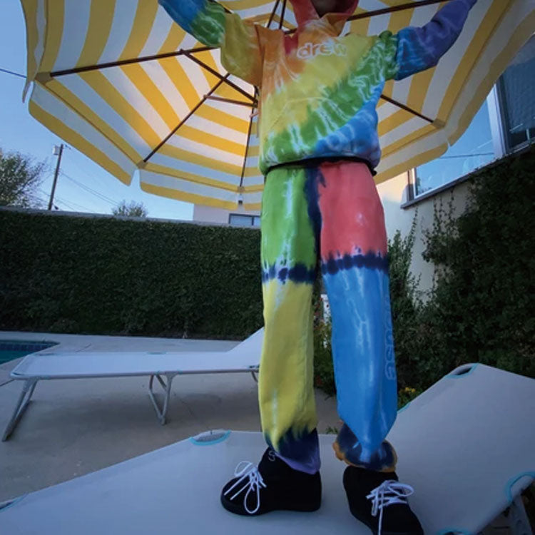 Drew House skidoodle tie dye Rainbow Alphabet Long Sleeves Unisex Rainbow DR-FW19-1