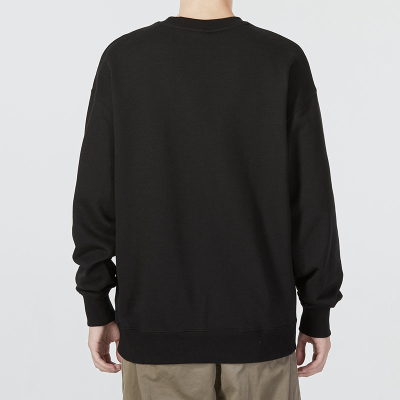 PUMA Team Crew Logo Sweatshirt 'Black Green' 539268-01