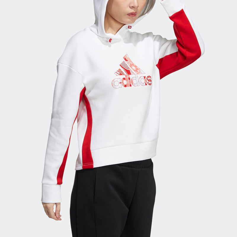 (WMNS) adidas Cny Hood Sweat Limited Casual Sports Breathable Hoodie White HC2798