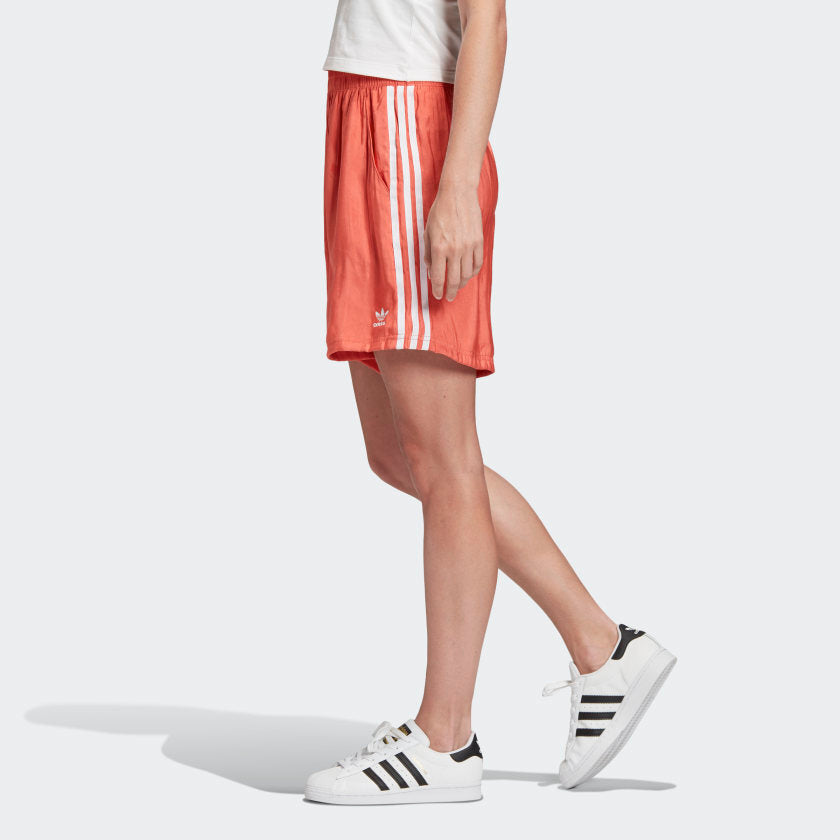 (WMNS) adidas originals Satin Sports Red Shorts FM2631