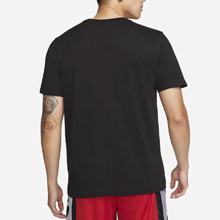 Nike Just Do It Alphabet Printing Round Neck Short Sleeve Black DV1213-010