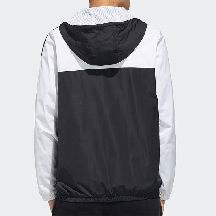 adidas neo Side Stripe Casual Sports Jacket Black FU1058