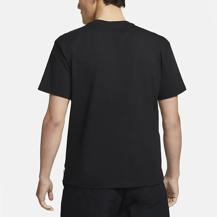 Nike SB Alphabet Logo Printing Round Neck Short Sleeve Black DN7288-010