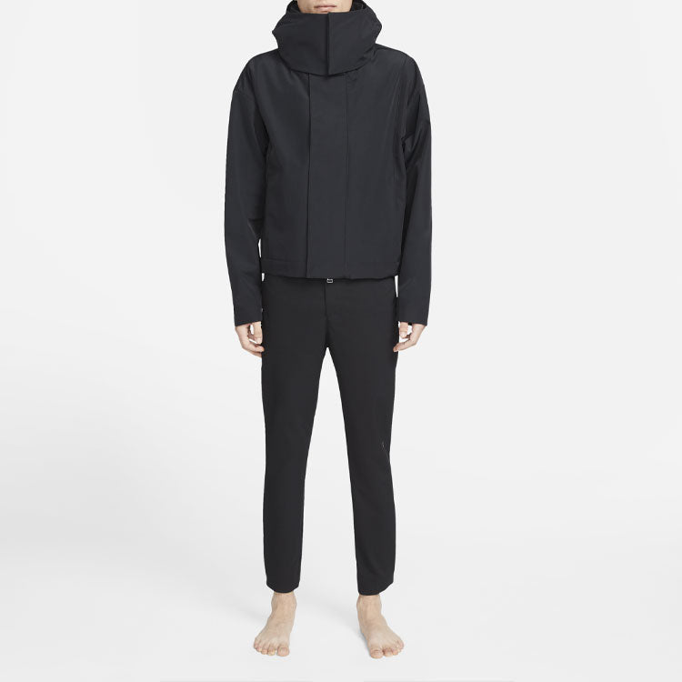 Men's Nike x MMW Crossover Solid Color Short Hooded Jacket Autumn Black DD9430-010