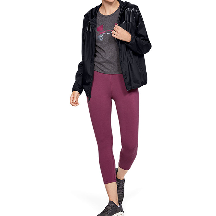 (WMNS) Under Armour Unstoppable Woven Full Zip Jacket 'Black' 1349321-001