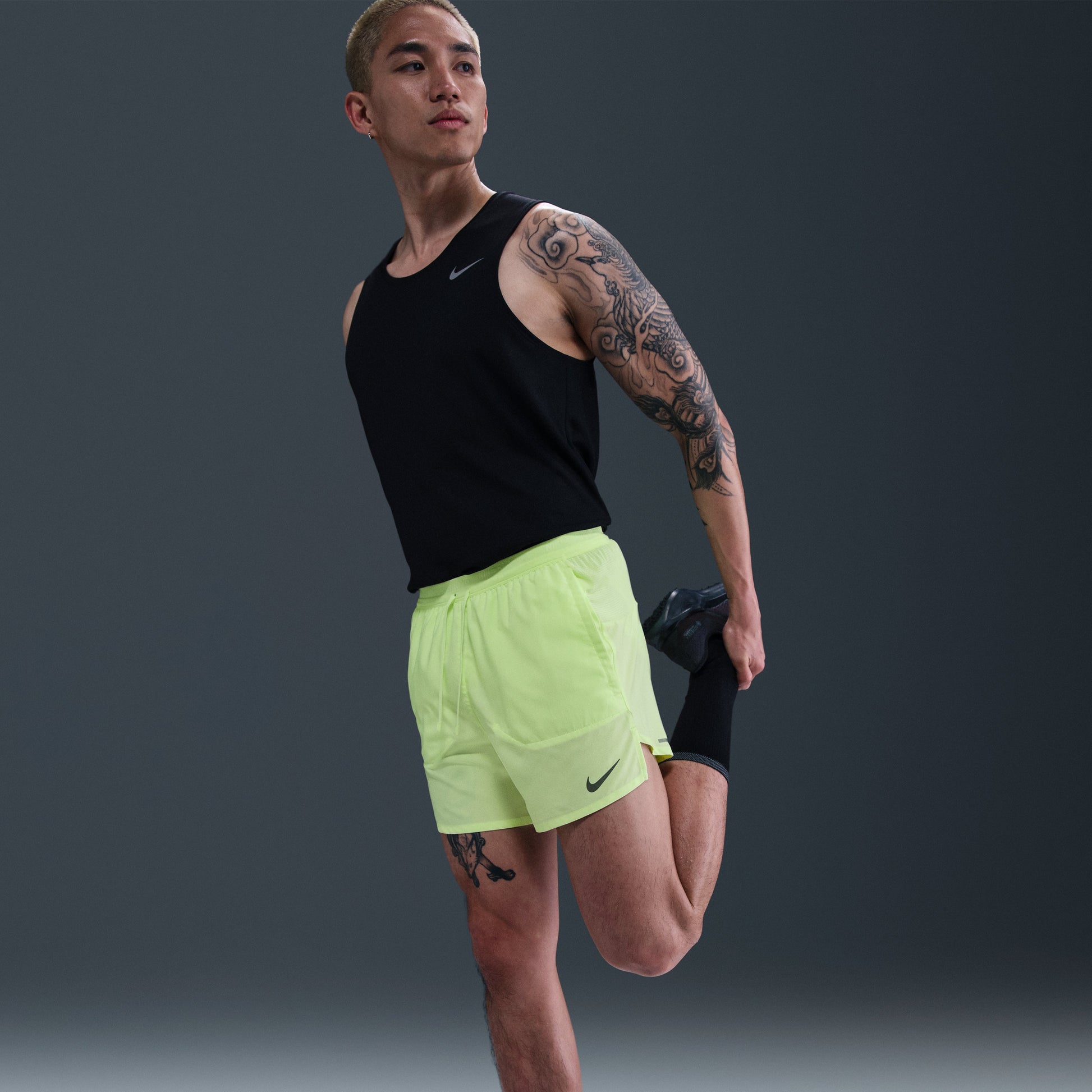 Nike Dri-FIT Stride 5" Hidden Lined Running Shorts 'Barely Volt' DM4756-701