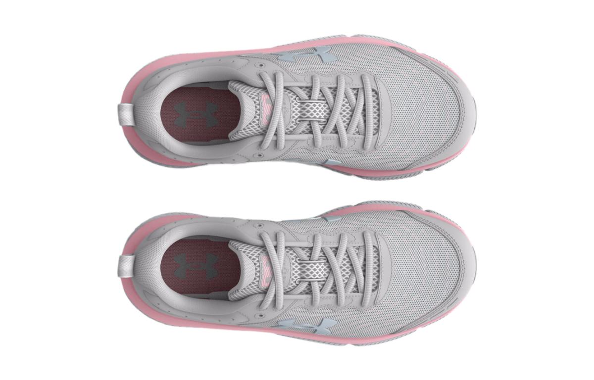 (GS) Under Armour Charged Assert 10 Running Shoes 'Grey Pink' 3026192-100