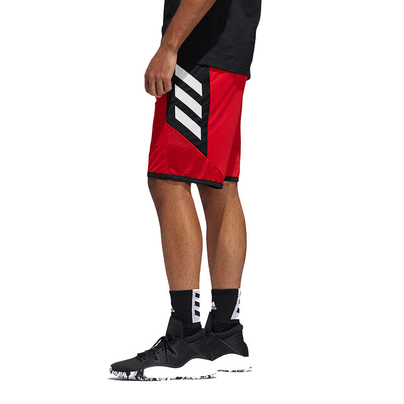 adidas Pro Madness Shr Basketball game Training Breathable Woven Shorts Red FL0928