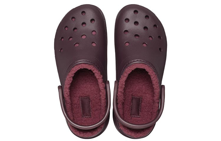 (WMNS) Crocs Classic Platform Lined Clogs 'Dark Cherry' 207938-6WD