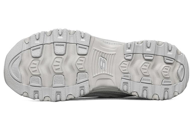 (WMNS) Skechers D'Lites 1.0 Low-Top Running Shoes White/Silver 149231-WSL