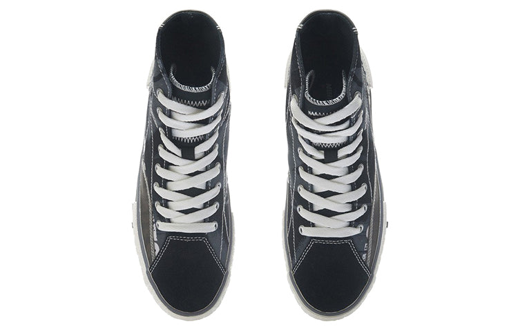 (WMNS) Li-Ning Lifestyle High Top Skate Shoes 'Black White' AETR002-1