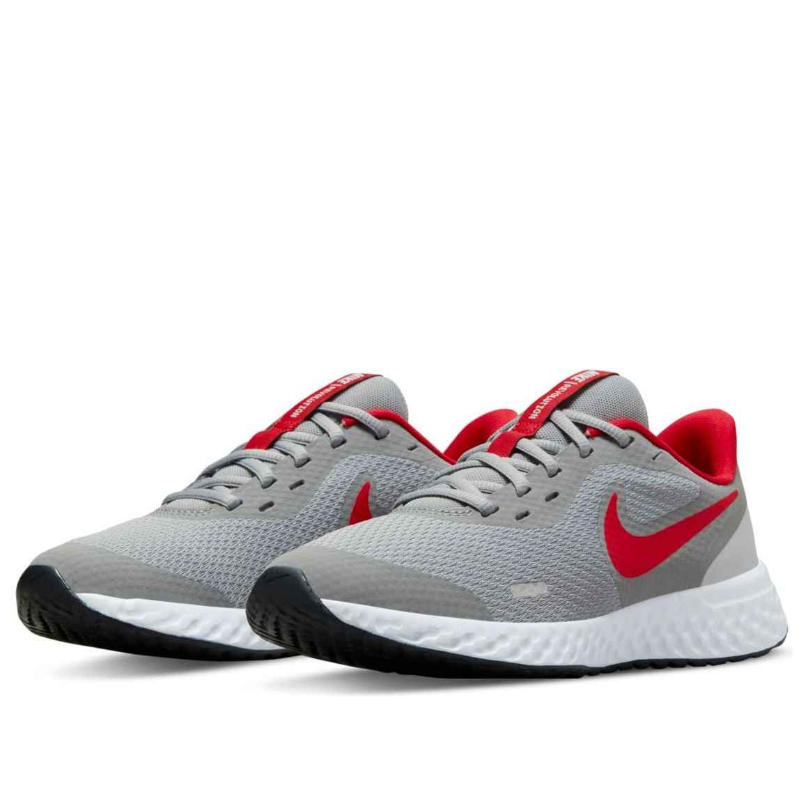 (GS) Nike Revolution 5 Low-Top Grey/Red BQ5671-013