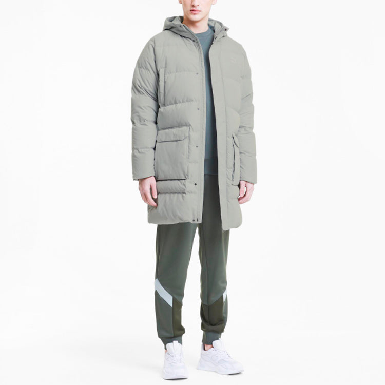 PUMA Classics Long Down Jacket 'Grey Green' 599309-49