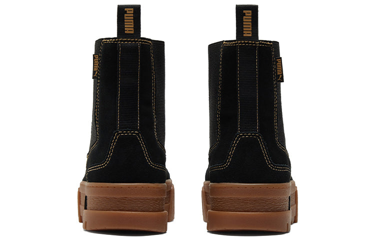 (WMNS) PUMA Mayze Chelsea Suede 'Black Gum' 382829-03