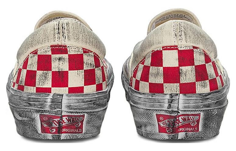 Vans Vault OG Classic SlipOn LX 'Stressed Red Checkerboard' VN0A32QN9Y1