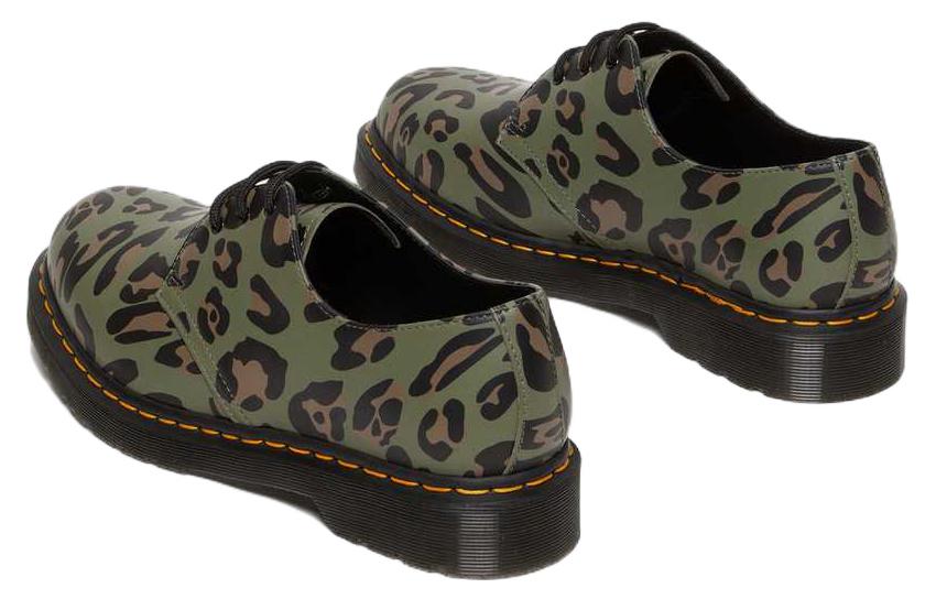Dr. Martens 1461 Distorted Leopard Print Oxford Shoes 'Khaki Green' 27686384