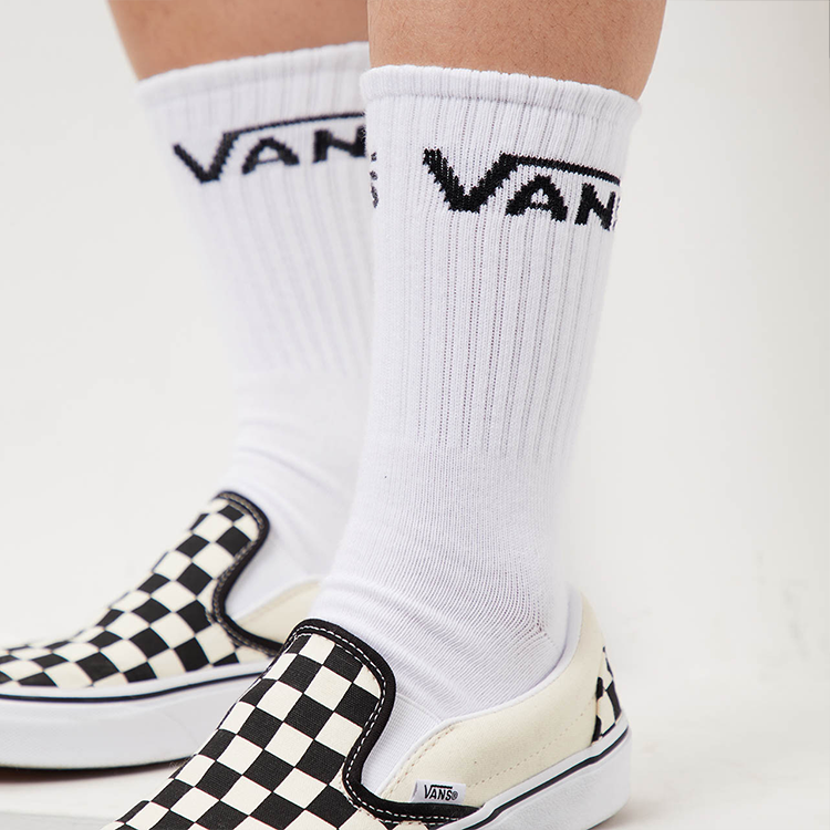 Vans AP CN Skate Crew Socks 'White Black' VN0A341NWHT