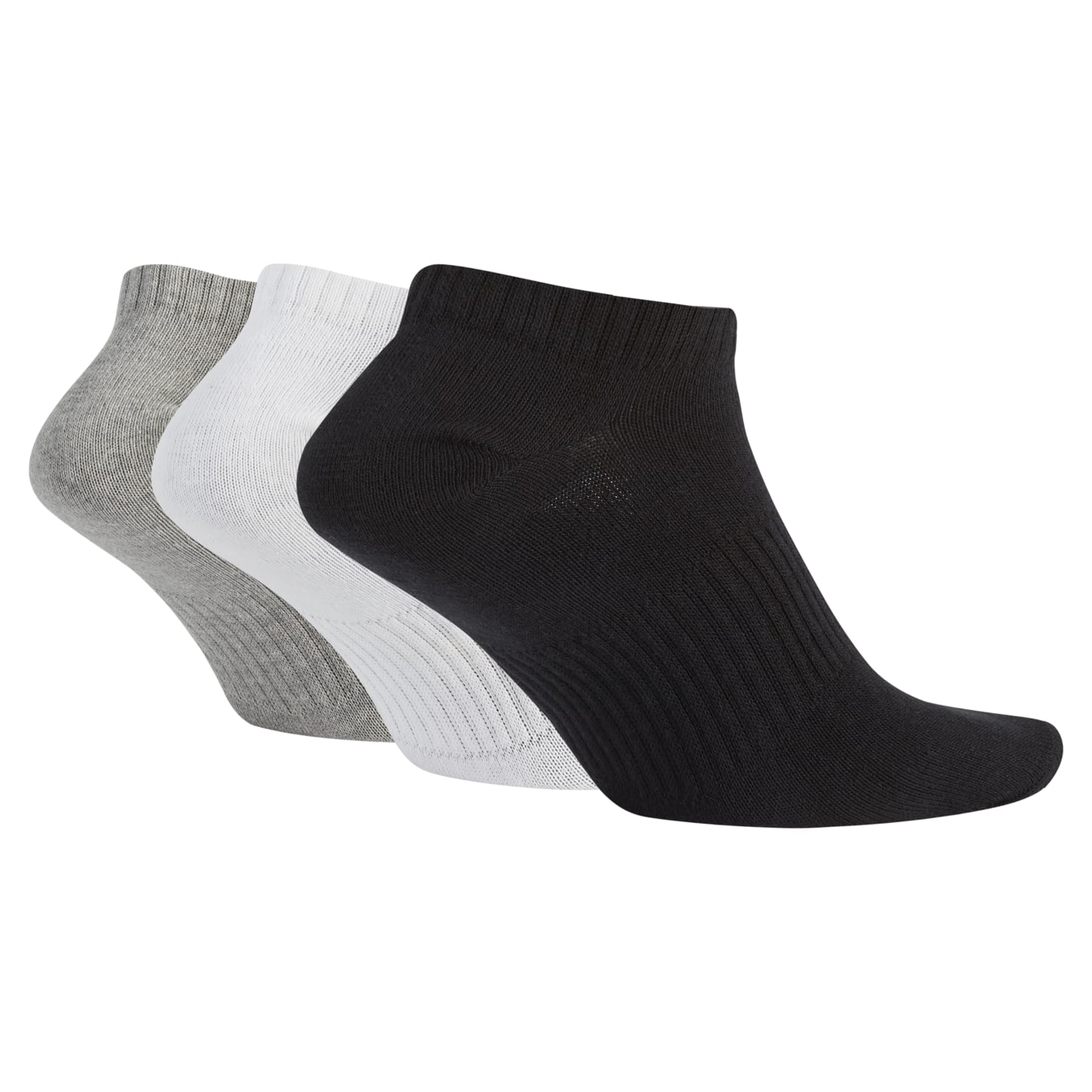 Nike Logo Pattern Casual Sports Socks 3 Pairs Gray / White / Black SX4705-901