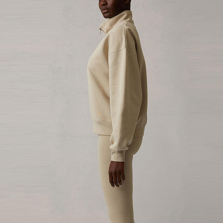 (WMNS) Fear of God Essentials SS22 Half-Zip Pullover 'Wheat' FOG-SS22-206