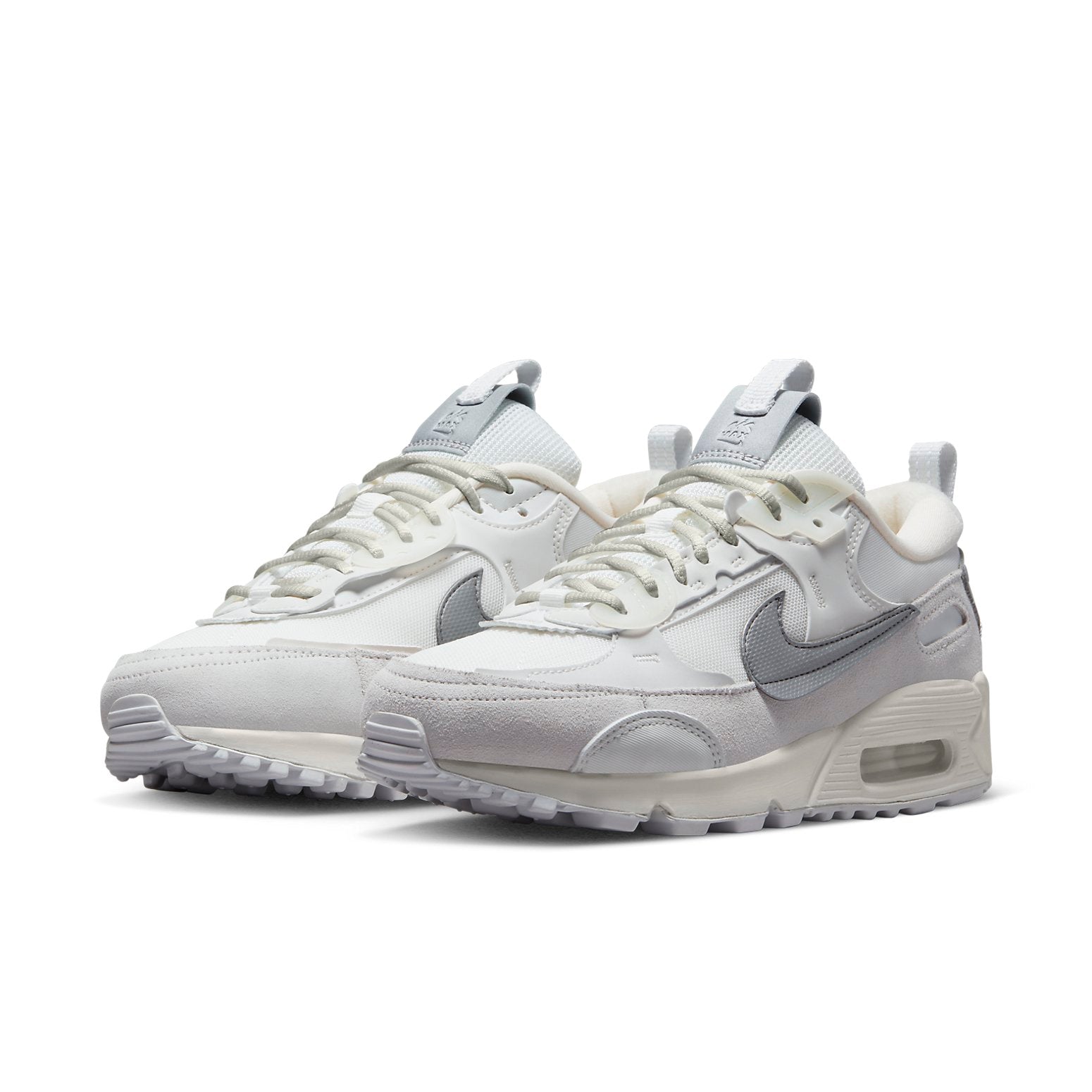 (WMNS) Nike Air Max 90 Futura 'White Metallic Silver' FB1877-110