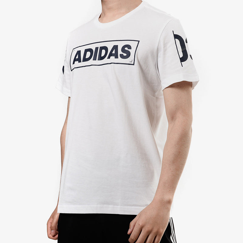 adidas Adi 360 logo Printing Sports Round Neck Short Sleeve White CV4537
