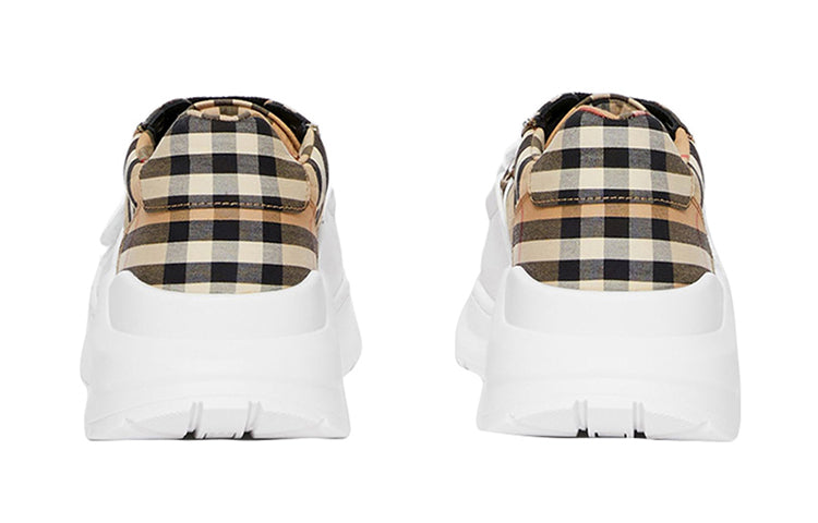 (WMNS) Burberry Vintage Check Cotton Sneakers 'Beige White' 80202811