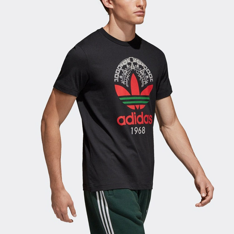 adidas originals Trefoil Tee Casual Sports Short Sleeve Black CD6825