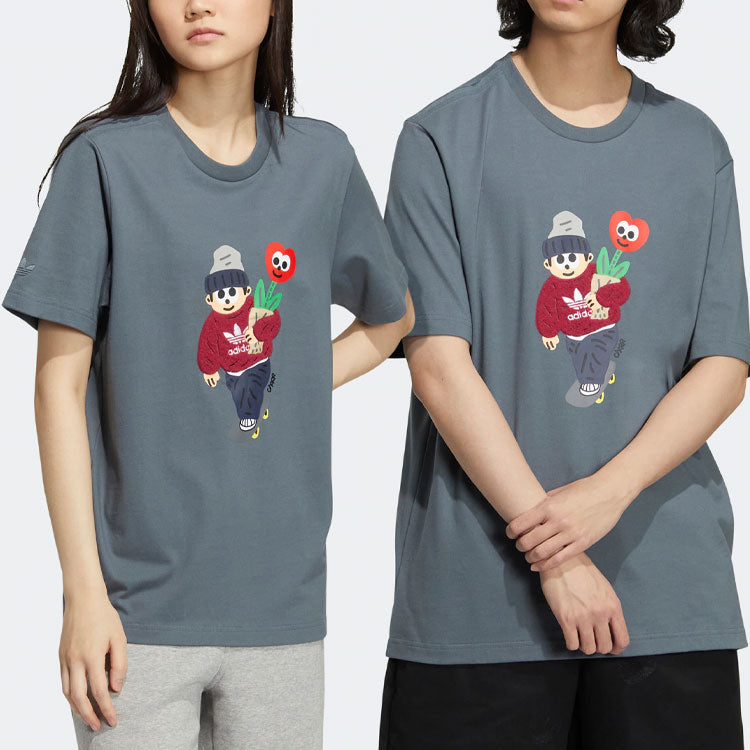 adidas Originals x Charr Morita Crossover Valentine's Day Tee 'Grey' HR3475