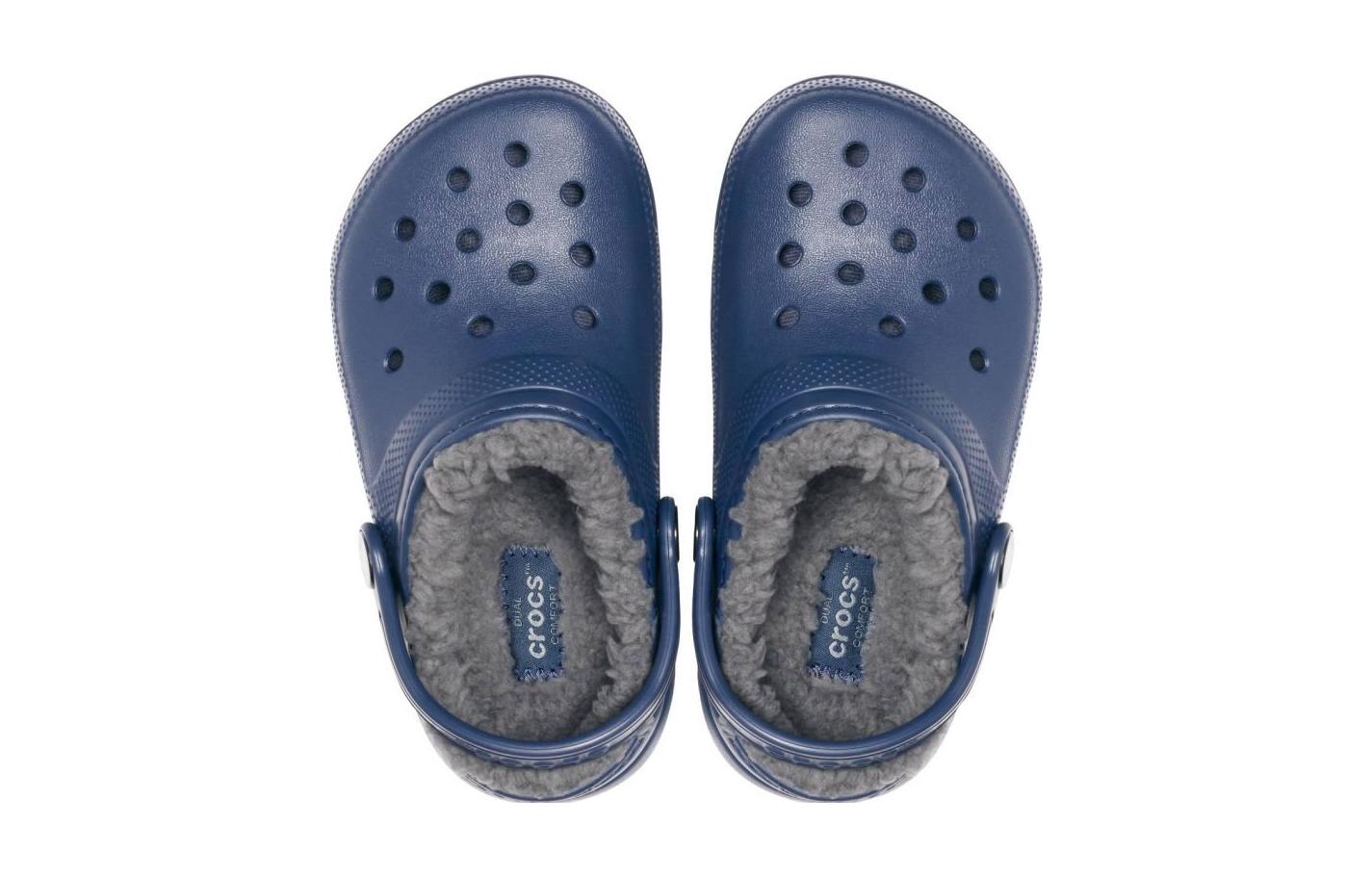 (GS) Crocs Classic Lined Glitter Clog 'Blue' 207010-459