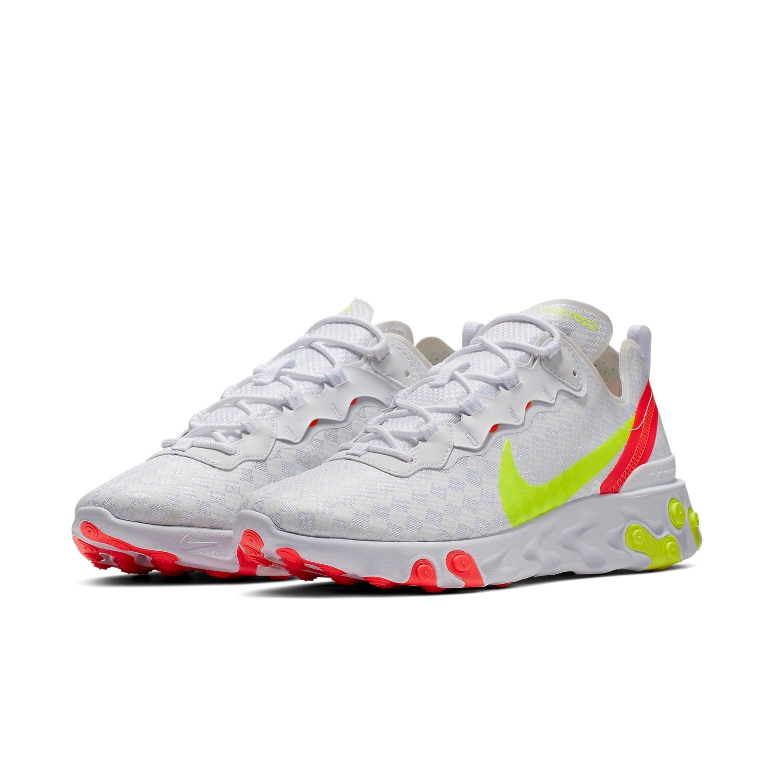 Niker React Element 55 'Checkered White Crimson Volt' CJ0782-100
