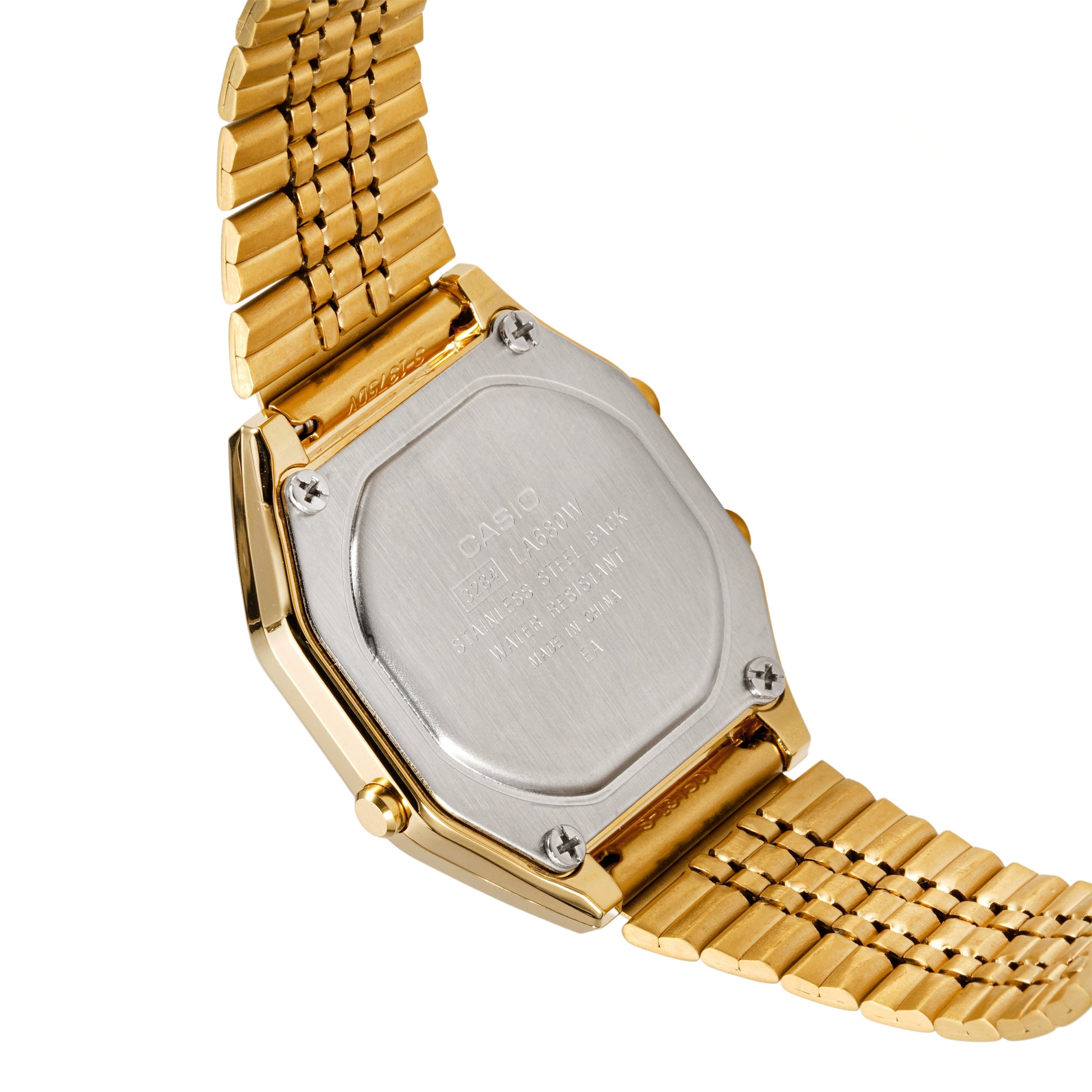CASIO Waterproof Quartz Unisex Mens Gold Digital LA680WGA-1B