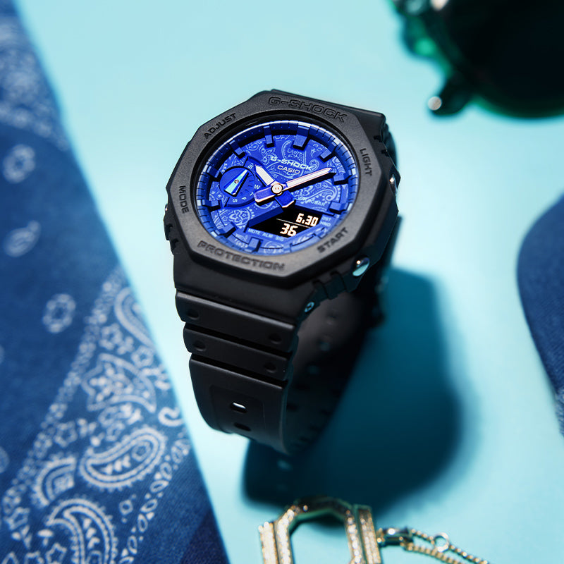 CASIO G-Shock Analog-Digital 'Black Blue' GA-2100BP-1APR