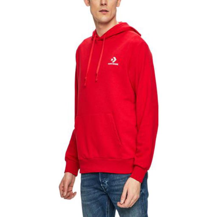 Converse Star Chevron Embroidered Pullover Sweatshirt Asia Sizing 'Red' 10008926-A05