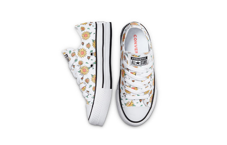 Converse Platform Chuck Taylor All Star Low Top -KIDS White/Yellow 670881C