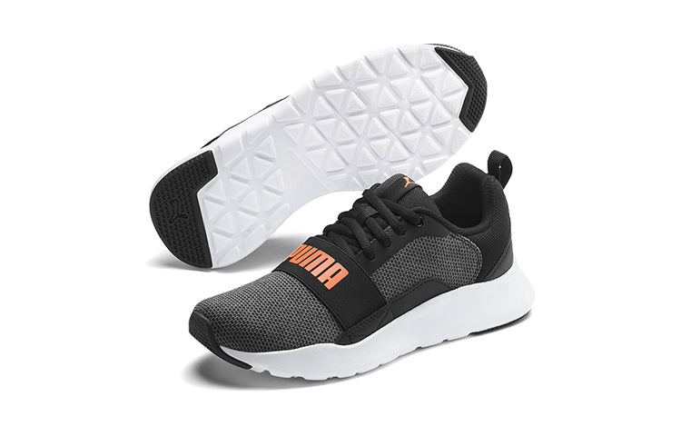 (GS) PUMA Unisex-Child Wired Knit Low Top Running Shoes Grey/Black 367381-09
