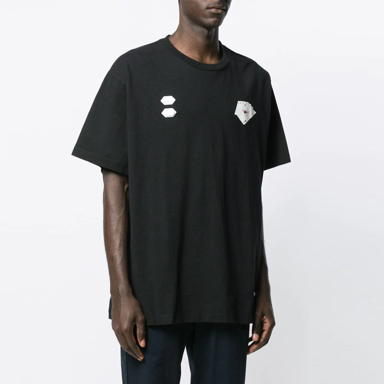 Off-White C/O Virgil Abloh Men'S Black Hand Card Over Tee OMAA038E191850111088