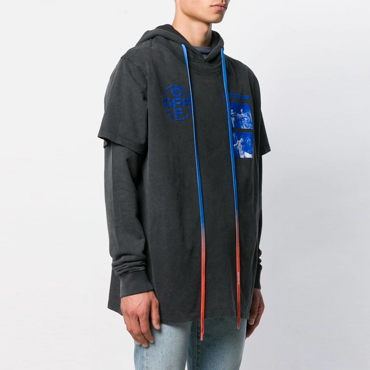 Men's Off-White Printing Black OMAB033F191850091030