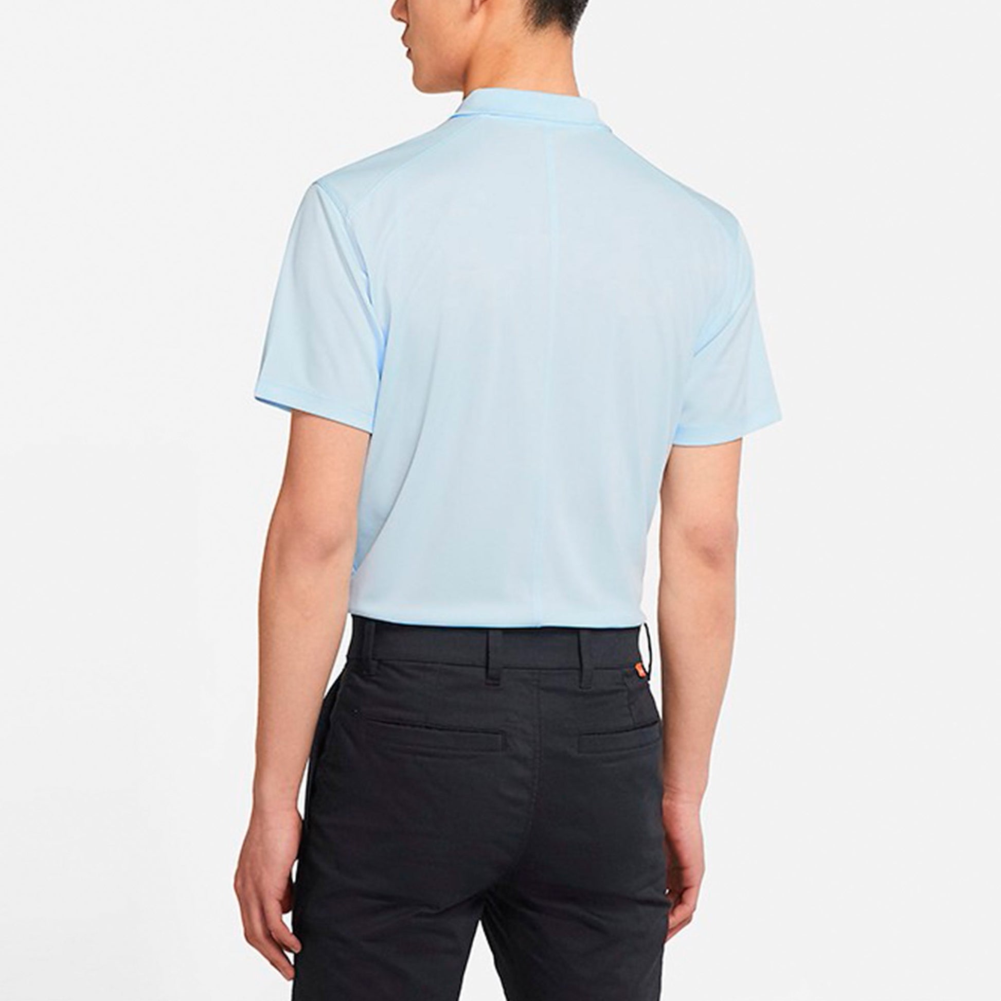 Nike Dri-fit Victory Logo Quick Dry Breathable Sports Short Sleeve Polo Shirt Light Blue BV0355-407