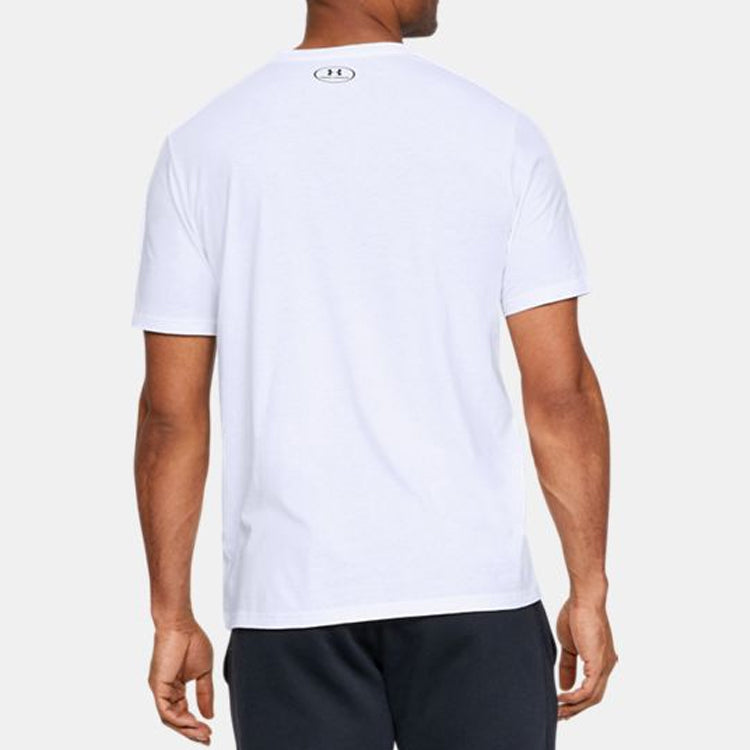 Men's Under Armour Wordmark Shoulder Short Sleeve White 1344227-100