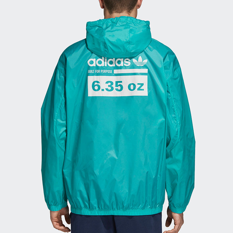 adidas originals Long Sleeves Sports Hooded Jacket Blue DH4964