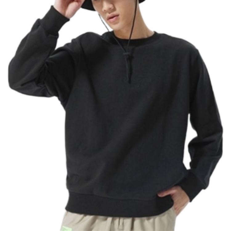 New Balance Solid Color Round Neck Sports Pullover Black AMT21555-BK