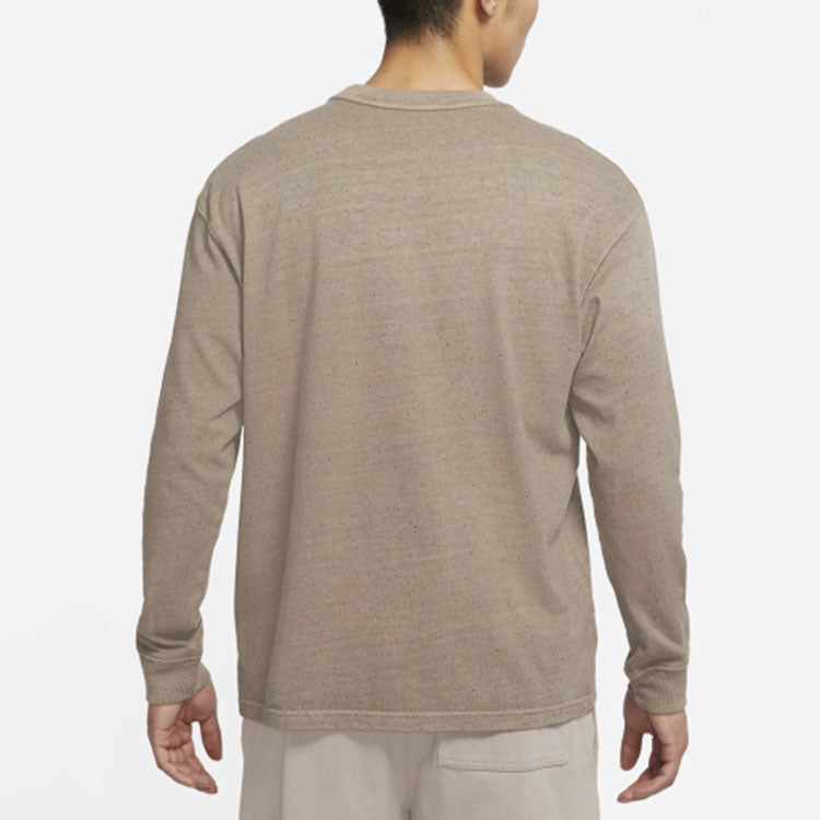 Men's Nike Printing Loose Sports Long Sleeves Brown T-Shirt DN3045-102