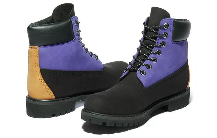 Timberland 6 Inch Premium Waterproof Boot 'Black Nubuck with Purple' A2KDP001